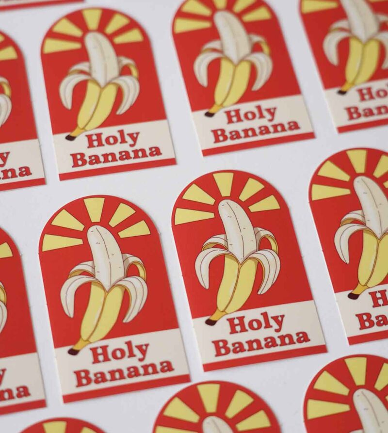 fruit stickers banana