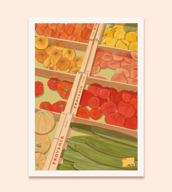 affiche au marché