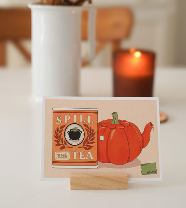 spill the tea print halloween