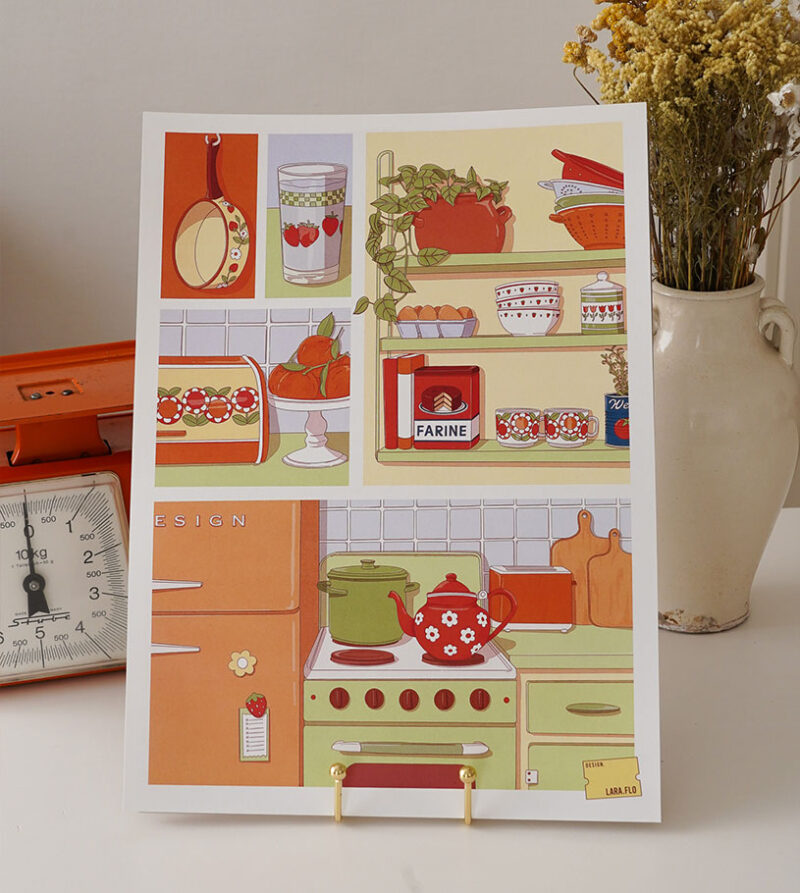 affiche vintage de cuisine