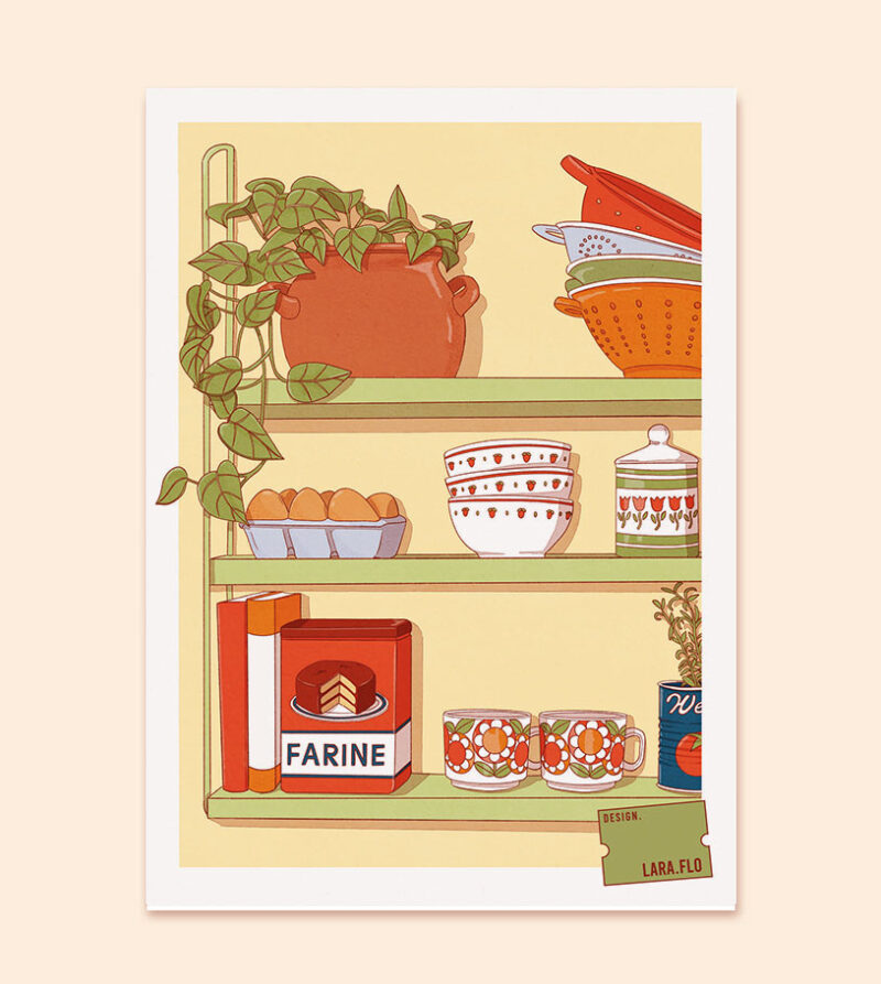 Print A6 cuisine vintage