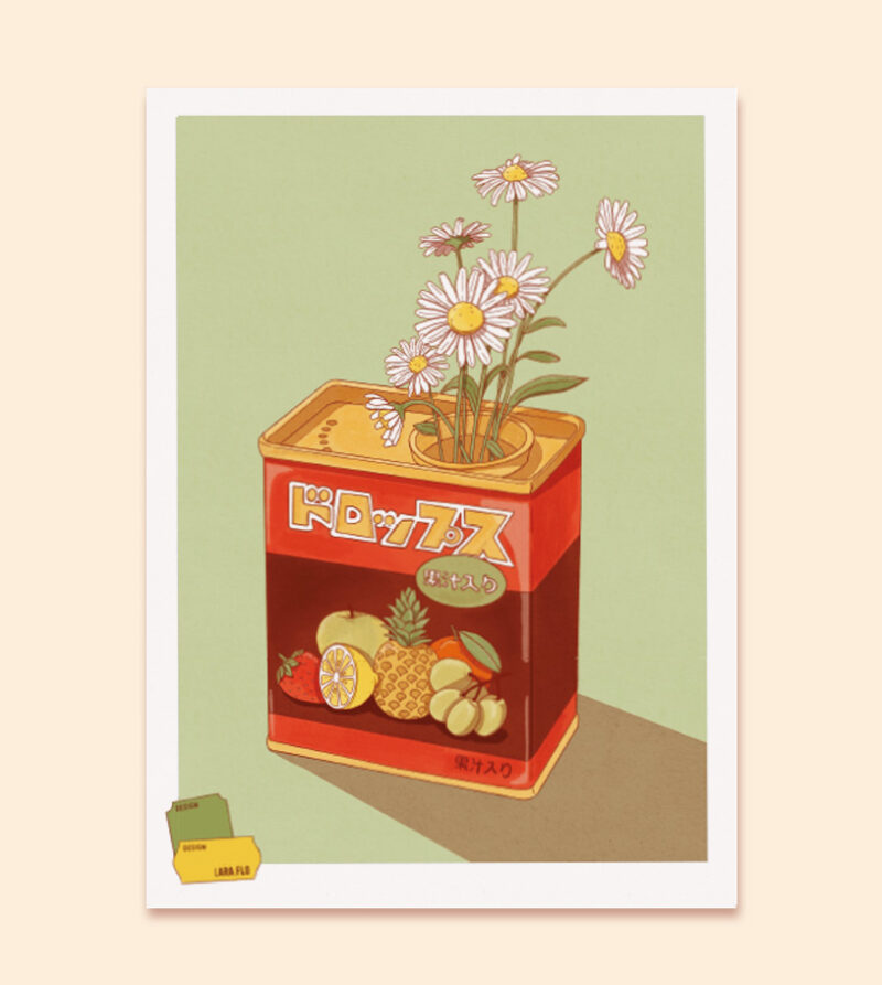 Affiche A5 boîte de bonbons