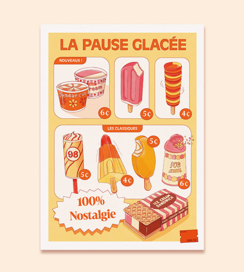 Affiche "Pause glacée"