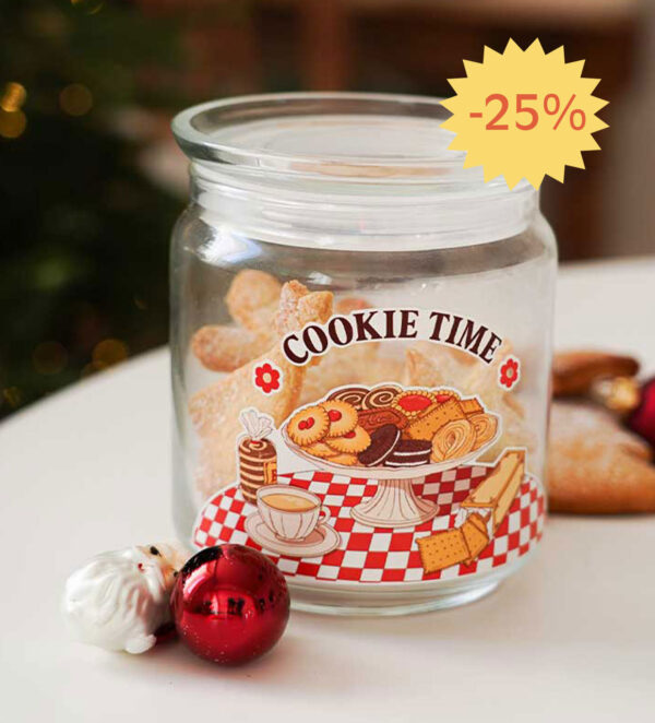 Bocal en verre "cookie Time"