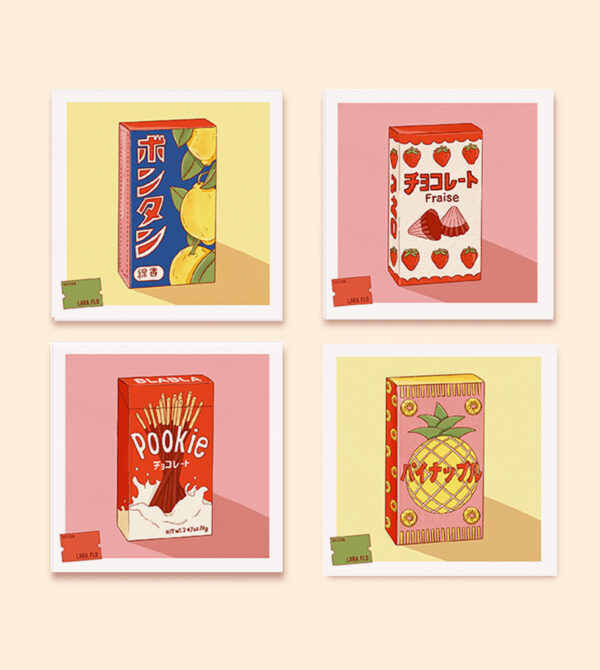 Mini prints carrés – Packaging Japonais