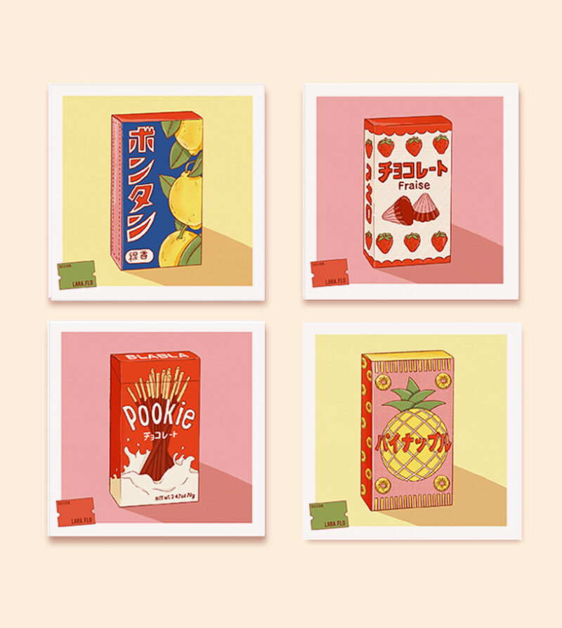 Mini prints carrés – Packaging Japonais