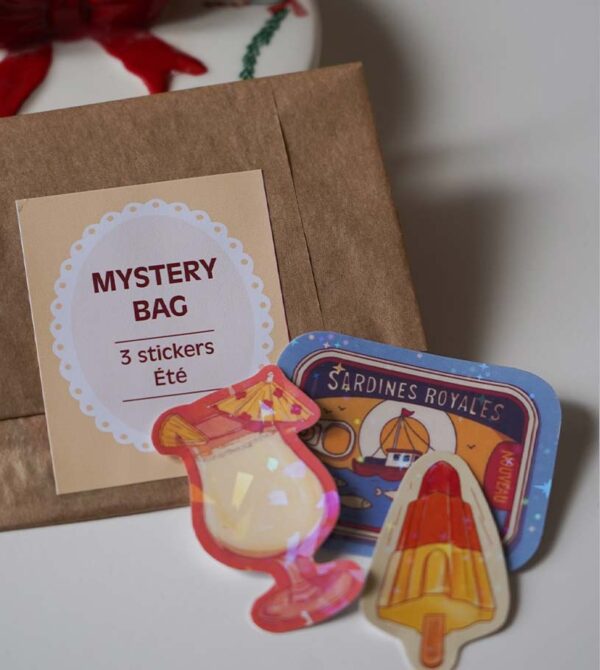 mystery bag stickers