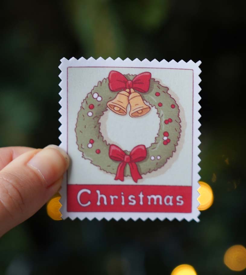 stickers timbres noel